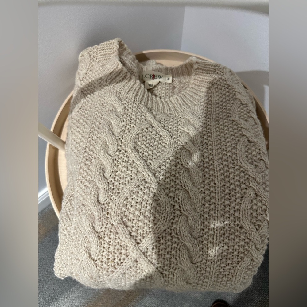 Vintage J. Crew Wool Cable Knit Fisherman’s Sweater - Picture 9 of 9